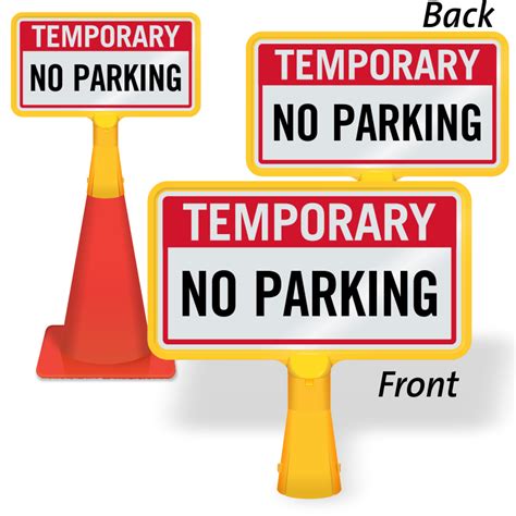 Temporary No Parking Signs Free Shipping