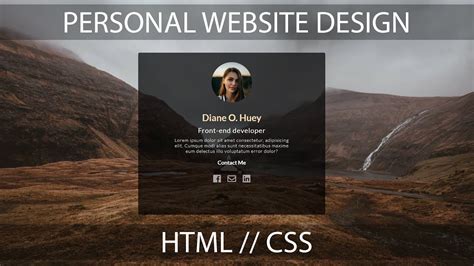 Create Simple Personal Website Using Html And Css Personal Profile