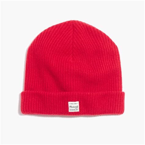 Lyst Madewell Cozy Knit Beanie In Red