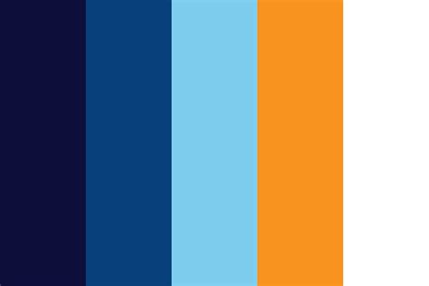 The orange/blue contrast trope as used in popular culture. Blue Orange White Color Palette