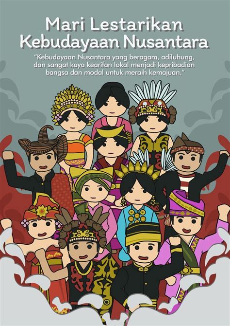 Poster Mari Lestarikan Kebudayaan Nusantara In Ilustrasi Kartu My Xxx Hot Girl