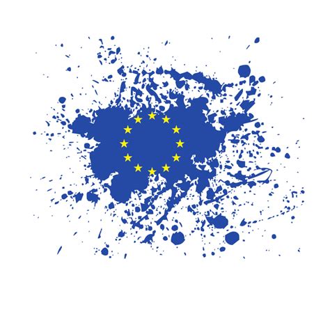 European Union Flag Ink Splash Openclipart