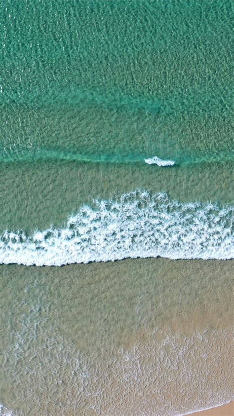 Aerial View Of Ocean Waves Beach Sand 4k Hd Nature Wallpapers Hd