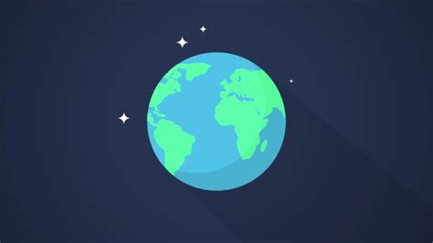 Earth Rotating Animation 2d Youtube