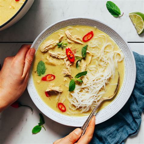 Cozy Thai Inspired Chicken Noodle Soup Minimalist Baker Recipes