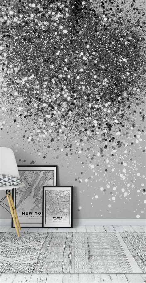 Soft Silver Gray Glitter 1 Wallpaper From Custom Photo