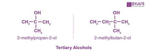 Types Of Alcohols Primary Secondary And Tertiary Alcohols