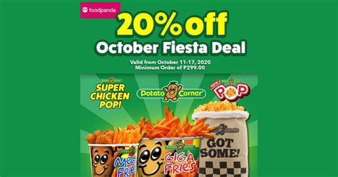 Foodpanda guarantees fast delivery service within 25 minutes and affordable items from. Potato Corner 20% OFF Promo via FoodPanda | Manila On Sale