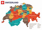 Switzerland Political Map | Mappr