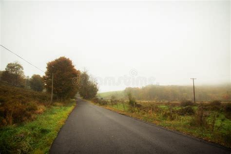 Foggy Country Road Stock Photo Image Of Serenity Microtravel 129089584