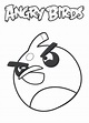 Dibujo para imprimir y colorear de Bomb Bird el Angry Bird más efectivo