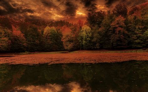 3840x2156 Clouds Forest Lake Landscape Sunset Trees 4k Wallpaper