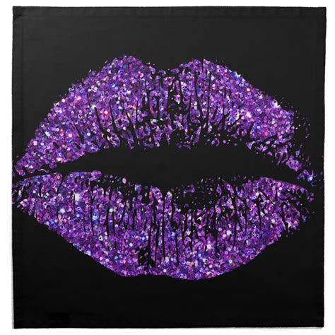 Purple Glitter Lips 3 Napkin Purple Aesthetic Purple