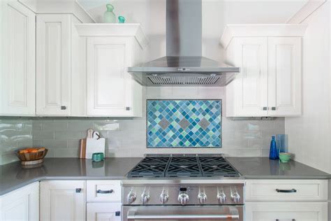 Stove Backsplash Blue Tile Plaque Kitchen Backsplash Kitchen