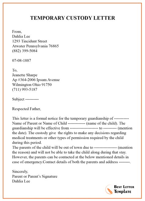 Sample Character Reference Letter For Court Child Custody
