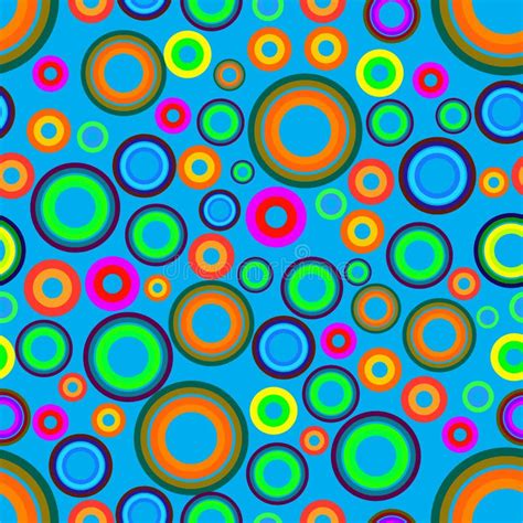 Colored Circles Seamless Pattern Stock Vector Illustration Of Bright