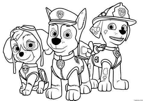Chase Paw Patrol Coloring Page Turkau