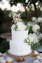 Whether you choose to dress up a white, tiered cake by adding a cascade of fresh blooms before the reception begins. Two-Tier White rustic Wedding Cake | Wedding cake bride ...