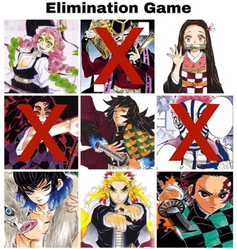 Elimination Game W The Demons And Slayers Demon Slayer Kimetsu No