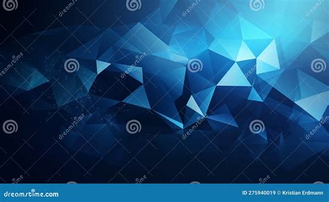 Blue Gradient Polygon Mosaic Abstract Triangular Low Poly Vector