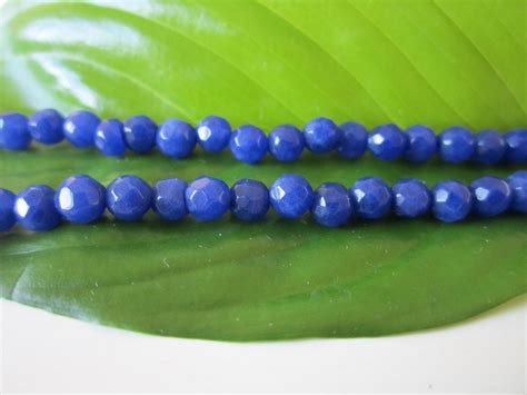 Natural Blue Jade Gemstone Beads 4mm Full Strand 16 From