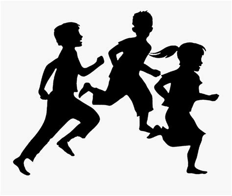 Child Silhouette Play Clip Art Running Youth Free Transparent