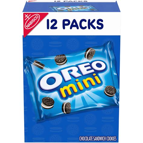 Oreo Mini Chocolate Sandwich Cookies 12 1 Oz Snack Packs Walmart