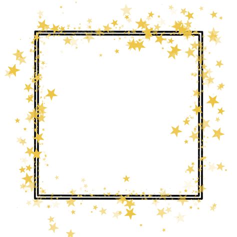 Bling Star Png Transparent Bling Star Border Frame Minimalism Gold