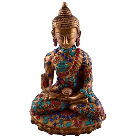 Buy 9large Buddha Idol Brass Sculpture Meditating Blessing Buddha