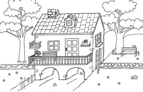 Imprimir Bonita Casa Dibujo Para Colorear E Imprimir