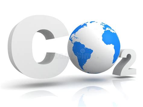 Chemical Symbol Co2 For Carbon Dioxide With Globe Stock Photo Image