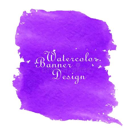 Purple Watercolor Banner Design Stock Vector Illustration Of Paper