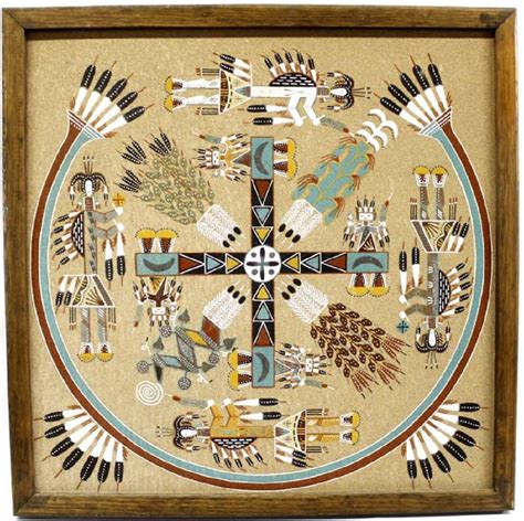 Navajo Sand Painting By Rosabelle Ben