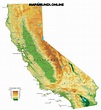 ⊛ Mapa de California 🥇 Político y Físico Imágenes HD | 2022