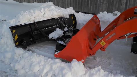 Snow Blade On Kubota Tractor Youtube