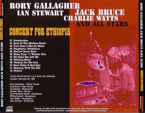 Rory Gallagher Jack Bruce And All Stars Concert For Ethiopia 1cdr