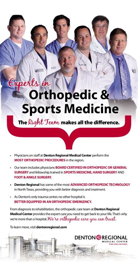 Orthopedic group seeking to add ors sports medicine trained provider with specific expertise and interest in shoulders and elbows. Denton- Orthopedic & Sports Medicine by Russell Mariott at ...