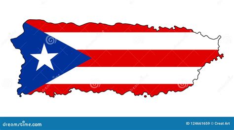 Puerto Rico Mapa Del Ejemplo Del Vector De Puerto Rico Ilustración Del