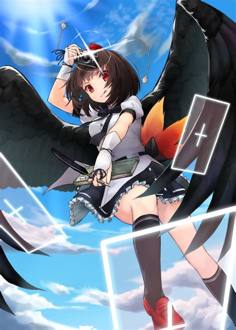 Nazunakku Shameimaru Aya Touhou Absurdres Highres 1girl Black