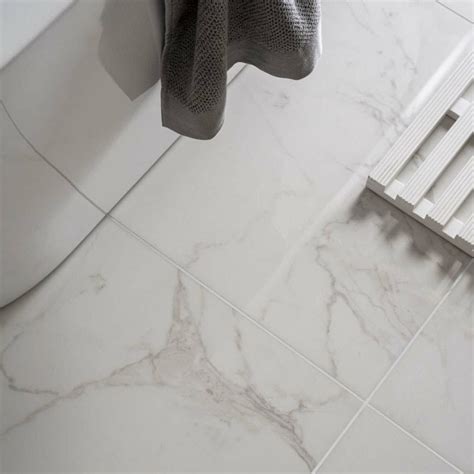 Cappella White Polished Marble Effect 1200x600 Wall And Floor Tiles