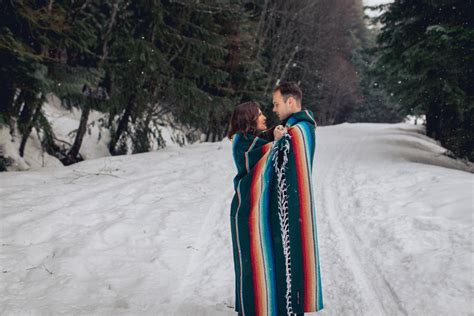 39 Romantic Couple Cuddled Under A Blanket On Snoqualmie Pass Port Angeles Wedding