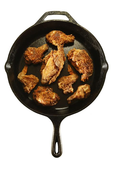 I seem to have the most trouble with chicken thighs and leg sections. Recipe: Pan-fried chicken - LA Times Cooking