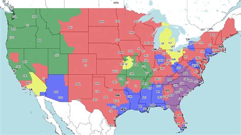Nfl Week 1 Broadcast Map Updated Turf Show Times