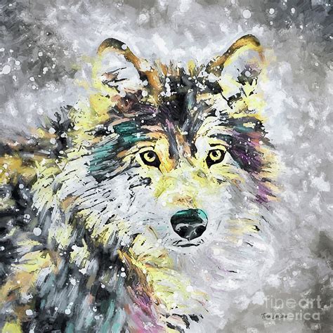 Gray Wolf Painting By Tina Lecour
