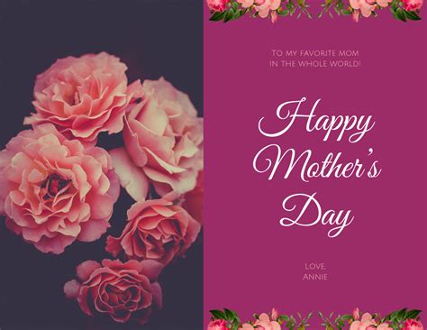 Mothers Day Card Templates