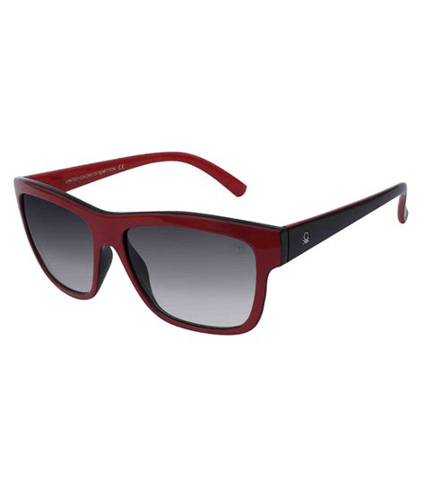 United Colors Of Benetton Black Red Wayfarer Unisex Sunglasses Buy