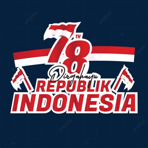 Lettering Text Hut Ri Th Happy Republic Of Indonesia August Hd Vector Hut Ri Hut