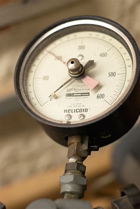 Pressure Gauge Industrial Close Up Control Equipment Instrument