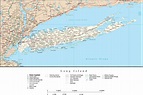 Long Island NY Map with State Boundaries