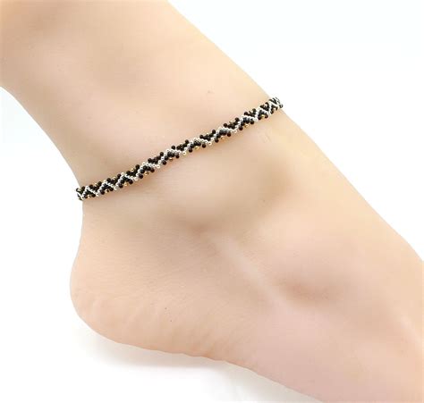 Geometric Anklet Seed Bead Ankle Bracelet Trendy Foot Jewelry